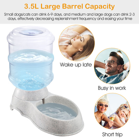 Programmable Pet Feeder Alternative – 3.5L Gravity Automatic Cat & Dog Water Dispenser